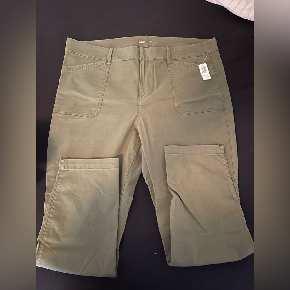 Army green pixie pants